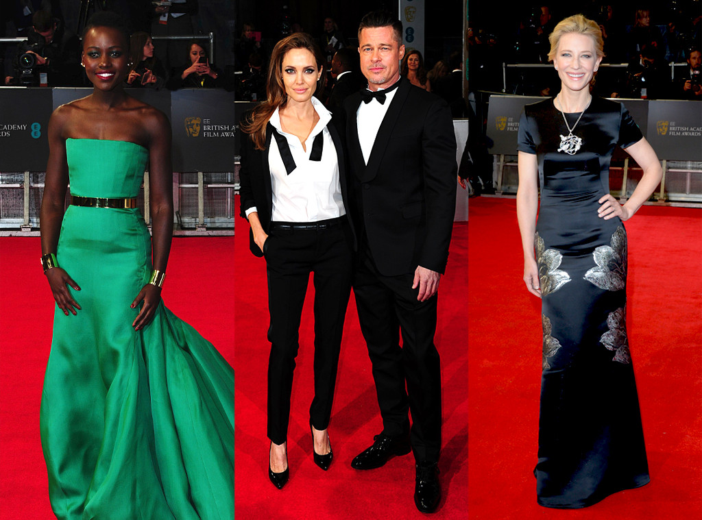 Angelina Jolie and Brad Pitt, Cate Blanchett, Lupita Nyong'o, BAFTA Film Awards 2014 Angelina Jolie and Brad Pitt, Cate Blanchett, Lupita Nyong'o, BAFTA Film Awards 2014